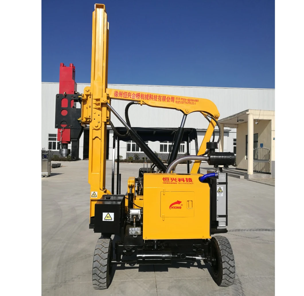 Road Fence Pile Driver Machine Rotary Auger Drilling Machine Screwing Screw Equipment