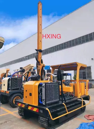 Highway Guardrail Construction Helical Pile Driver Attachment with Hydraulic Hammer
