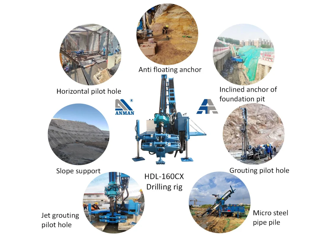Hdl-160cx Protection of Slope Support Multifunctional Drill Rigs
