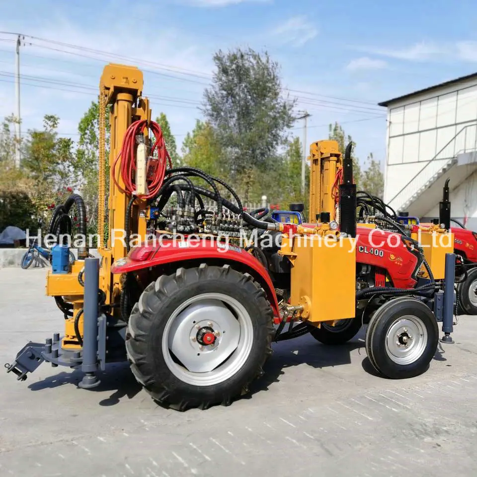 RC200wt Four-Wheel Tractor Mounted Hydraulic Deep Water Well Drilling Rig Machine /Tractor Borehole Water Drilling Rig Machine /Water Drilling Equipment