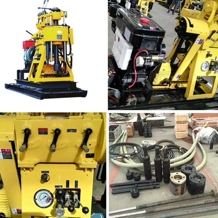 High Quality Geotechnical Crawler Mounted Small Mini Rock Deep Rotary 100m Water Well Borehole Drilling Rig Price