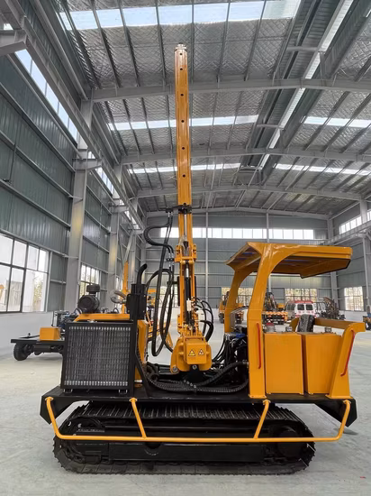 Highway Guardrail Construction Helical Pile Driver Attachment with Hydraulic Hammer