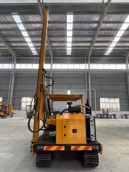 Highway Guardrail Construction Helical Pile Driver Attachment with Hydraulic Hammer