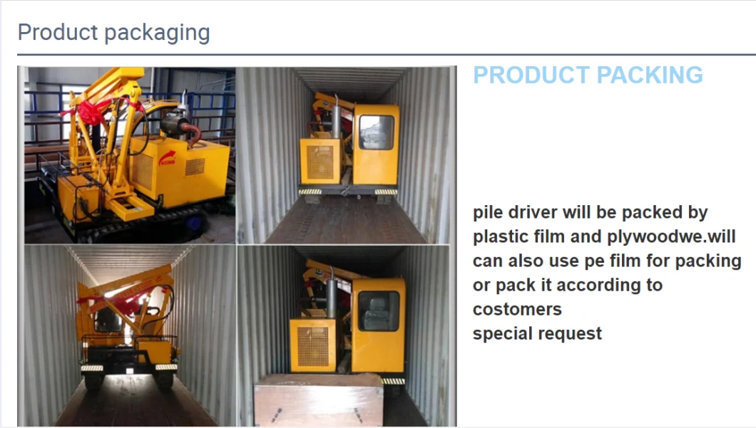 Highway Guardrail Ground Screwing Driving Pile Driver / Piling Machine