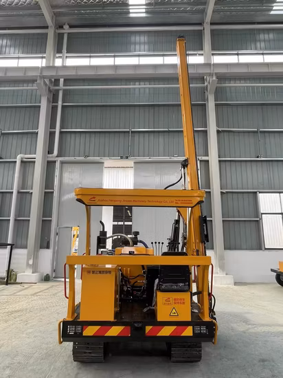 Highway Guardrail Construction Helical Pile Driver Attachment with Hydraulic Hammer